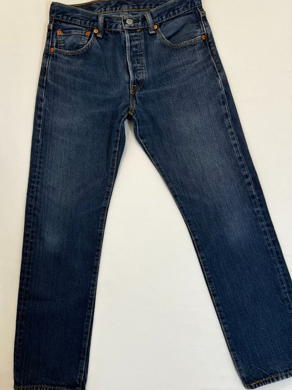 Levi's 501 Button Fly Size 30x29 Actual 30x27 (2117) - Dark Blue Wash-Preowned